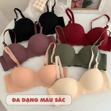 Áo Ngực Nữ Cúp Ngang - Set Lót Không Gọng Đúc Su Thoáng Khí AMYBRA A489 259k