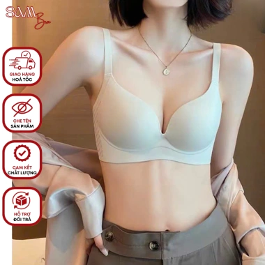 Áo Ngực Nữ Đệm Mỏng 1.5cm SamBra Phom To Không Gọng Nâng Đẩy Tự Nhiên BRA09 Áo Ngực Nữ Đệm Mỏng 1.5cm SamBra Phom To Không Gọng Nâng Đẩy Tự Nhiên BRA09