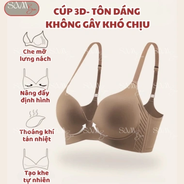 Áo Ngực Nữ Đệm Mỏng 1.5cm SamBra Phom To Không Gọng Nâng Đẩy Tự Nhiên BRA09 4 Áo Ngực Nữ Đệm Mỏng 1.5cm SamBra Phom To Không Gọng Nâng Đẩy Tự Nhiên BRA09 4