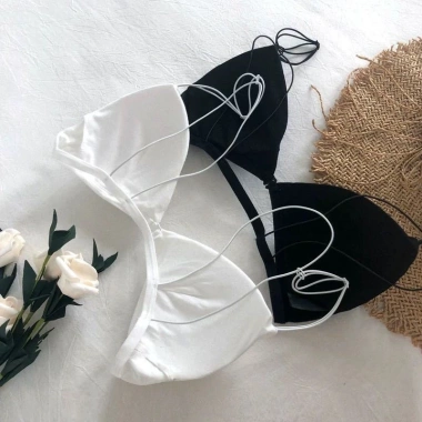 Áo Ngực Nữ FREESHIP - Bra Thun Đẹp Nâng Ngực Phối Viền Chun, Dây Nhỏ Điệu Đà, Giá 45.000 VND