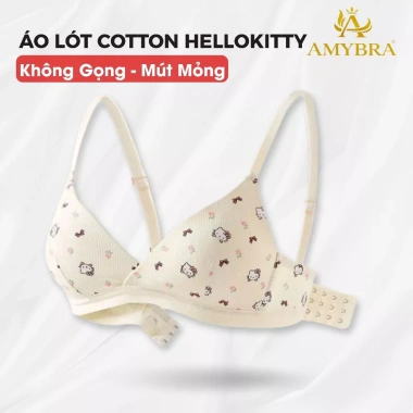 Áo Ngực Nữ Sinh Mút Mỏng Kitty Dễ Thương Không Gọng Cotton AMYBRA A224 Giá 87k