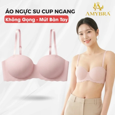 Áo ngực nữ su đúc cúp ngang AMYBRA A5.277 - Mút mềm mại, nâng ngực, 93.000đ