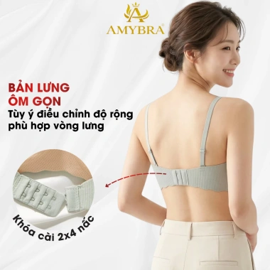 Áo ngực nữ su đúc cúp ngang AMYBRA A5.277 - Mút mềm mại, nâng ngực, 93.000đ