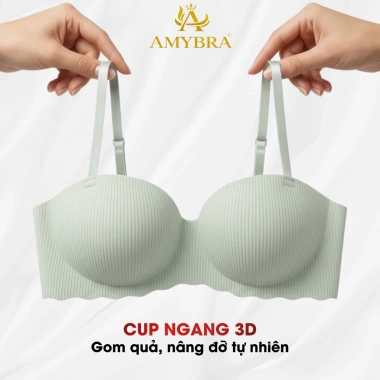 Áo ngực nữ su đúc cúp ngang AMYBRA A5.277 - Mút mềm mại, nâng ngực, 93.000đ