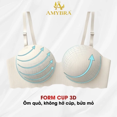 Áo ngực nữ su đúc cúp ngang AMYBRA A5.277 - Mút mềm mại, nâng ngực, 93.000đ