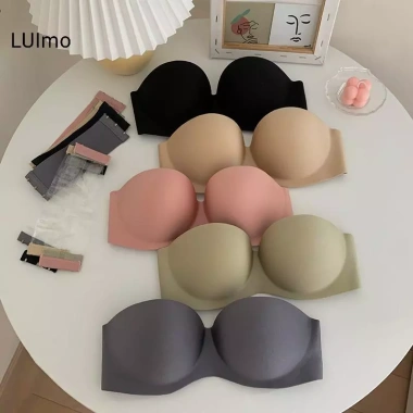 Áo ngực push up vô hình nữ gợi cảm không dây, quần lót liền mạch - Ưu đãi 78.6k