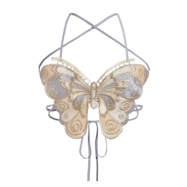 Áo ngực quây nữ Crop Top bướm thêu Crisscross backless - Camisole sexy 105.948₫