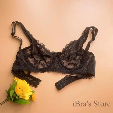Áo ngực ren iBRA trong suốt xuyên thấu sexy, gọng không đệm mút ren mỏng mềm mại A001 - Giá 149.000 VND 6