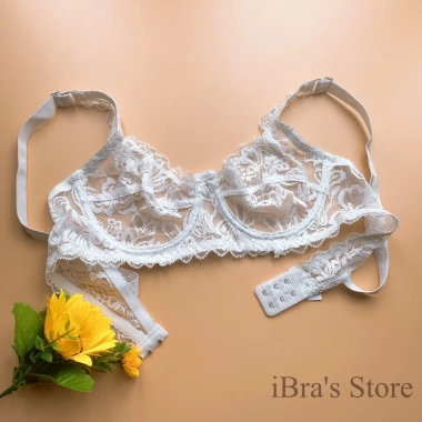 Áo ngực ren iBRA trong suốt xuyên thấu sexy, gọng không đệm mút ren mỏng mềm mại A001 - Giá 149.000 VND 7