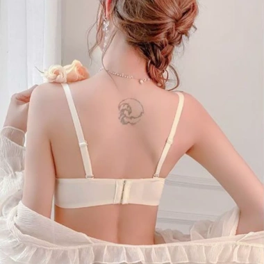 Áo ngực ren không gọng mút mỏng nhẹ AMYBRA A2.004 - Áo lót nữ đính nơ, giá ưu đãi 103.000 VND