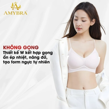 Áo Ngực Su Đúc Không Gọng Tàng Hình Mỏng Mịn Thoáng Mát AMYBRA A01 - Giá 129k 4