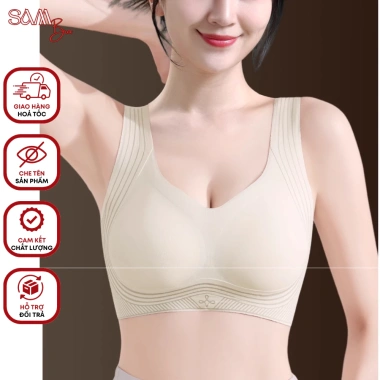 Áo Ngực Su Đúc SamBra Nữ Không Viền Nâng Ngực Mềm Mại, Không Gọng Che Mỡ Lưng Nách - Giá 119k (Giá Gốc 153.5k) Áo Ngực Su Đúc SamBra Nữ Không Viền Nâng Ngực Mềm Mại, Không Gọng Che Mỡ Lưng Nách - Giá 119k (Giá Gốc 153.5k)