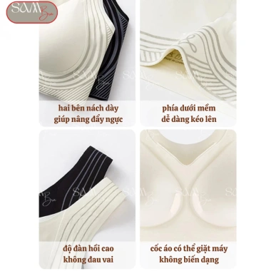 Áo Ngực Su Đúc SamBra Nữ Không Viền Nâng Ngực Mềm Mại, Không Gọng Che Mỡ Lưng Nách - Giá 119k (Giá Gốc 153.5k) 6 Áo Ngực Su Đúc SamBra Nữ Không Viền Nâng Ngực Mềm Mại, Không Gọng Che Mỡ Lưng Nách - Giá 119k (Giá Gốc 153.5k) 6