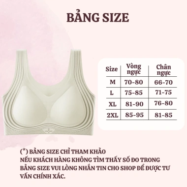 Áo Ngực Su Đúc SamBra Nữ Không Viền Nâng Ngực Mềm Mại, Không Gọng Che Mỡ Lưng Nách - Giá 119k (Giá Gốc 153.5k) 9 Áo Ngực Su Đúc SamBra Nữ Không Viền Nâng Ngực Mềm Mại, Không Gọng Che Mỡ Lưng Nách - Giá 119k (Giá Gốc 153.5k) 9
