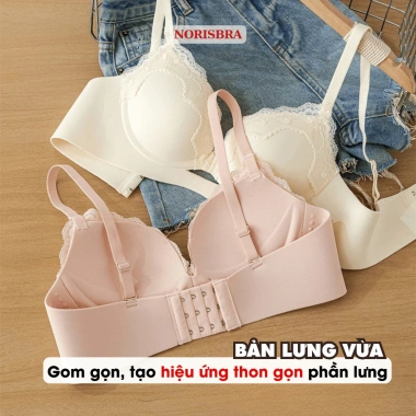 Áo Ngực Su Ren Mềm Mại Không Gọng Nữ AMYBRA A5.482 - Mẫu Mới 2.026 Giá 125k