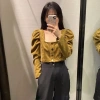 Áo nhung tăm khuy tay croptop nữ, nhẹ thoáng, giảm giá 103.500đ, trẻ trung 5