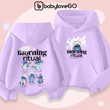 Áo nỉ bé gái BabyloveGO hoodie dày ấm, có túi và mũ trùm, 1‑10 tuổi, giá 229k 6