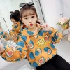 Áo nỉ bé gái lót lông cừu – Phong cách mới, dày dặn, chui đầu, giảm 20% 3