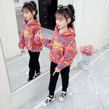 Áo nỉ bé gái lót lông cừu – Phong cách mới, dày dặn, chui đầu, giảm 20% 8