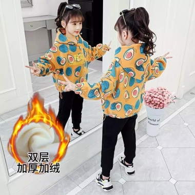 Áo nỉ bé gái lót lông cừu – Phong cách mới, dày dặn, chui đầu, giảm 20% 9