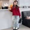 Áo nỉ bé gái rộng rãi phong cách mới, ve áo thời trang - giảm 16% chỉ 390.150₫ 3