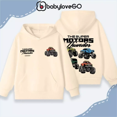 Áo nỉ bé trai BabyloveGO 2.026 - Hoodie có túi, mũ ấm áp cho bé 1-10 tuổi, giảm giá 229.000₫ 2