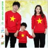 Áo nỉ cờ đỏ sao vàng cho bé và cặp đôi - Sweater nỉ bông ấm, giảm giá chỉ 65.000đ