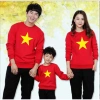 Áo nỉ cờ đỏ sao vàng cho bé và cặp đôi - Sweater nỉ bông ấm, giảm giá chỉ 65.000đ 9