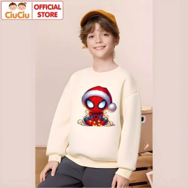 Áo Nỉ Dài Tay Thu Đông Bé Trai Người Nhện Captain Noel Giáng Sinh CIUCIU KID 160k 6
