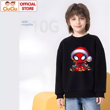 Áo Nỉ Dài Tay Thu Đông Bé Trai Người Nhện Captain Noel Giáng Sinh CIUCIU KID 160k 8