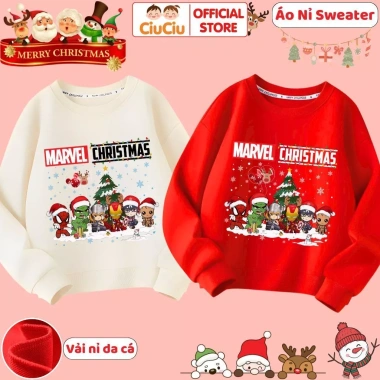 Áo Nỉ Dài Tay Thu Đông Bé Trai Người Nhện Captain Noel Giáng Sinh CIUCIU KID 160k 9