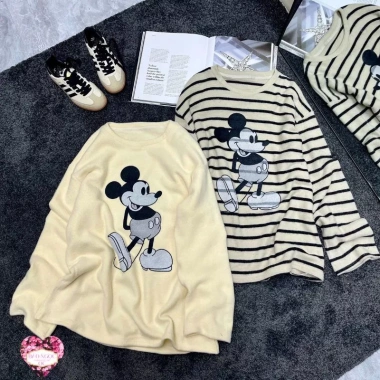 Áo Nỉ Kẻ Micky KAB New Chất Dày Mềm Mịn Form Vừa Freesize Cao Cấp Loại 1 Giá 380.000đ 3 Áo Nỉ Kẻ Micky KAB New Chất Dày Mềm Mịn Form Vừa Freesize Cao Cấp Loại 1 Giá 380.000đ 3