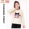 Áo Nỉ Kuromi Dài Tay Bé Gái CIUCIU KID - Cổ Tròn Vải Nỉ Da Cá, Giá Ưu Đãi 160.000₫, Giữ Ấm Thu Đông 6