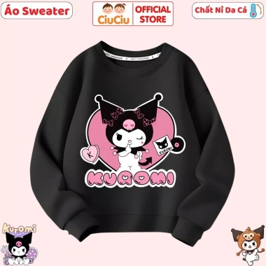 Áo Nỉ Kuromi Dài Tay Bé Gái CIUCIU KID - Cổ Tròn Vải Nỉ Da Cá, Giá Ưu Đãi 160.000₫, Giữ Ấm Thu Đông 7 Áo Nỉ Kuromi Dài Tay Bé Gái CIUCIU KID - Cổ Tròn Vải Nỉ Da Cá, Giá Ưu Đãi 160.000₫, Giữ Ấm Thu Đông 7