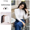 Áo nỉ nữ CARDINA nỉ bông cotton dài tay ôm cổ cao viền bèo 5YANF09 165k