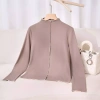 Áo nỉ nữ CARDINA nỉ bông cotton dài tay ôm cổ cao viền bèo 5YANF09 165k 9