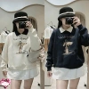 Áo Nỉ Nữ Cổ Sơ Mi In Chú Chó Dễ Thương Freesize - Chất Dày Dặn, Mềm Mịn, Hàng Quảng Châu Loại 1 2