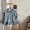 Áo nỉ ren trẻ em 2 lớp giả, cổ búp bê ngọt ngào, len dệt kim – Giá 217.566₫ 7