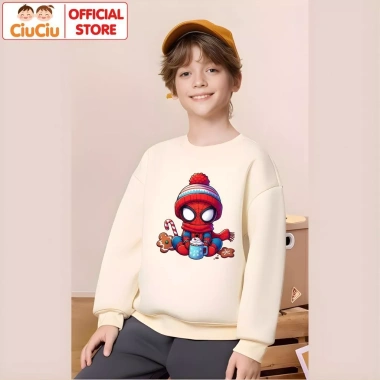 Áo Nỉ Siêu Nhân Người Nhện Noel CIUCIU KID Bé Trai - Vải Da Cá Ấm, Giá 160k giảm từ 196.8k 5