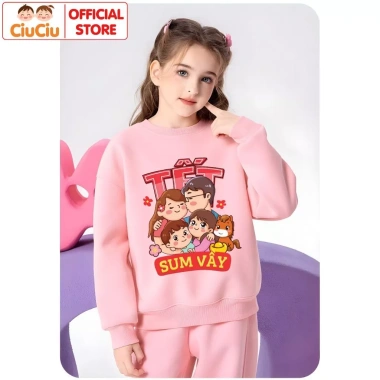 Áo Nỉ Sweater Bé Trai & Gái CIUCIU KID 2.026 - Vải Da Cá Mềm Mịn Giữ Ấm 160k 9