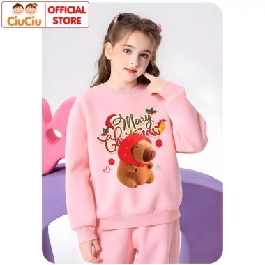 Áo Nỉ Sweater Capybara Noel cho Bé Trai & Bé Gái - Vải Nỉ Da Cá ấm, giảm 20% 6
