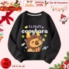 Áo Nỉ Sweater Giáng Sinh Hình Capybara Noel cho Bé Trai & Bé Gái - CIUCIU KID Vải Nỉ Da Cá 8