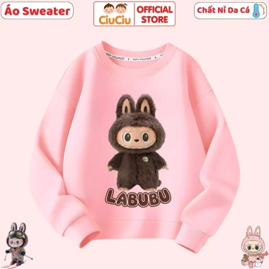 Áo Nỉ Sweater Labubu CIUCIU KID cho Bé 9-35kg, Vải Da Cá Mềm Mại Ấm Áp - Giá 160.000 7
