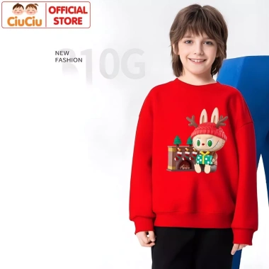 Áo Nỉ Sweater Labubu Noel Giáng Sinh cho Bé Trai và Bé Gái – Vải Nỉ Da Cá Giữ Nhiệt, Giá 160.000 VND (Giảm từ 195.200 VND) 4
