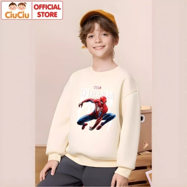 Áo Nỉ Sweater Người Nhện CIUCIU KID Cho Bé Trai Dài Tay Thu Đông Cổ Tròn Vải Da Cá Mềm Giá Ưu Đãi 160k 7