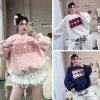 Áo Nỉ Sweater Nữ Boxy Thêu ROCK BAND Unisex Ulzzang Hàn Quốc, 3 màu dễ phối, giá 119k