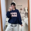 Áo Nỉ Sweater Nữ Boxy Thêu ROCK BAND Unisex Ulzzang Hàn Quốc, 3 màu dễ phối, giá 119k 2