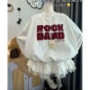 Áo Nỉ Sweater Nữ Boxy Thêu ROCK BAND Unisex Ulzzang Hàn Quốc, 3 màu dễ phối, giá 119k 8
