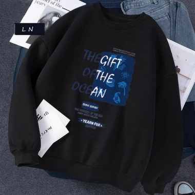 Áo Nỉ Sweater The Gift Of The Ocean Unisex Nam Nữ – Form Rộng, Lót Bông, RTOML, 119.999 VND