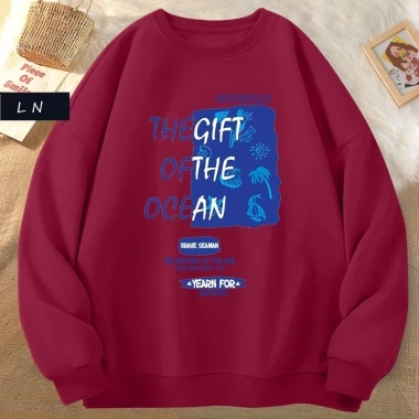 Áo Nỉ Sweater The Gift Of The Ocean Unisex Nam Nữ – Form Rộng, Lót Bông, RTOML, 119.999 VND